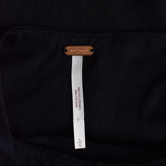 Free People Oliviera Halter Jumpsuit Black Slouchy Cargo Button Front Size L - Picture 10 of 11